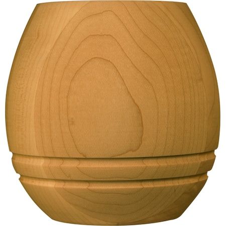 3 5/8 X 3 7/8 Colonial Round Bun Foot In Cherry